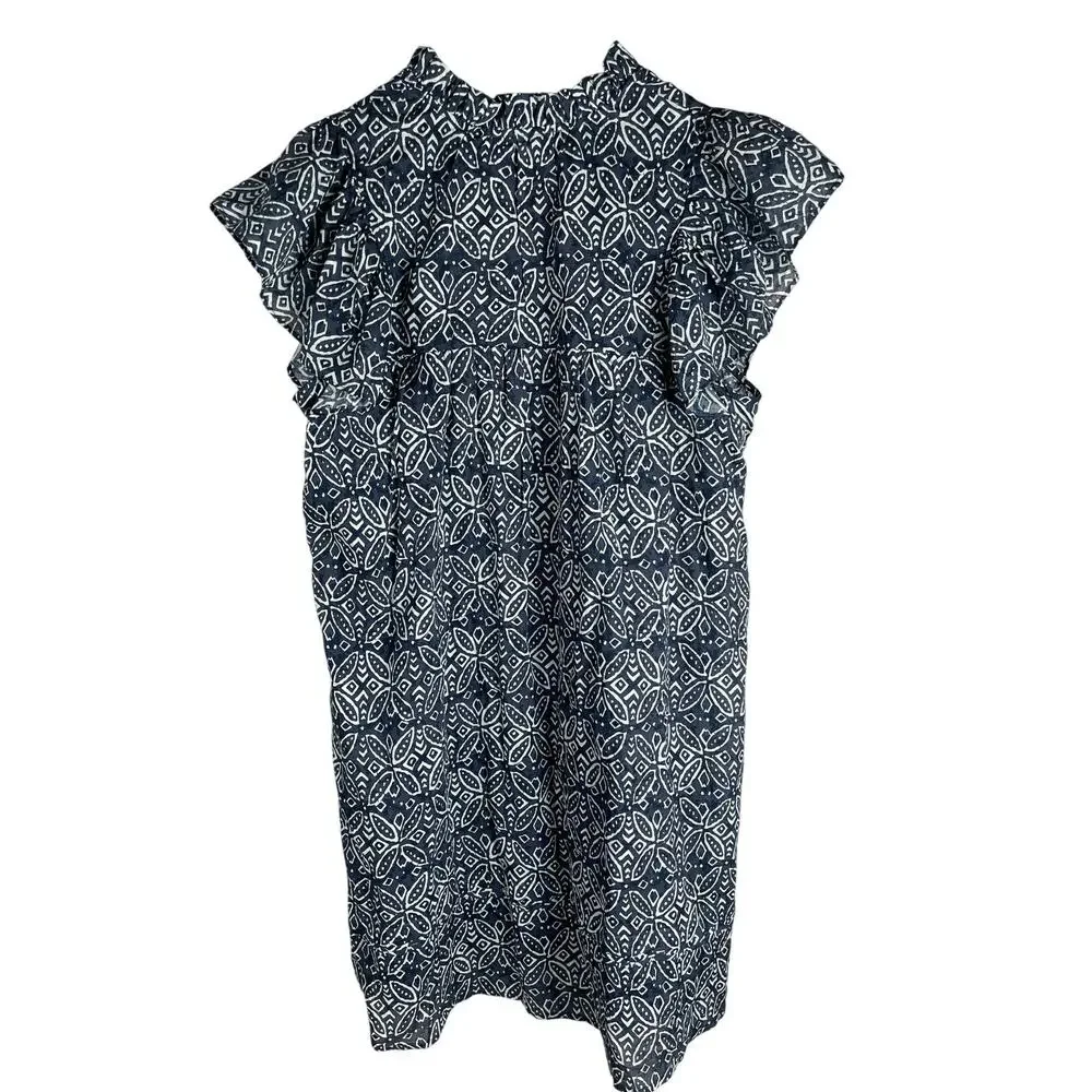 Melissa Nepton Sara Boho Circle Dress Flutter‎ Sleeve Ruffle NeckSize Large - Picture 3 of 10